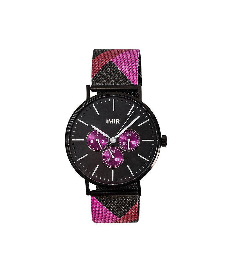 IMIR British Style | Lavender Purple Black Shell (40mm) - Women's Watches - Stainless Steel 