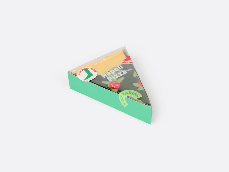 EAT MY SOCKS襪子/快餐系列/素食Pizza - 襪子 - 棉．麻 