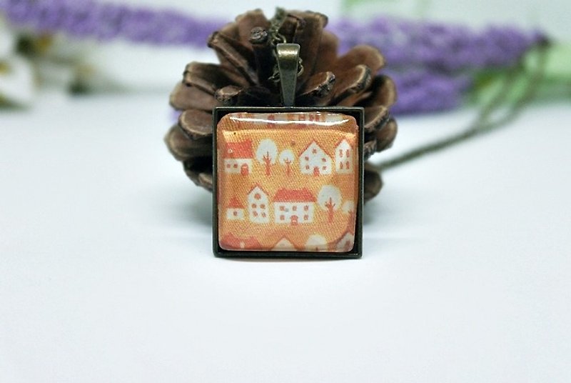 Time Gemstone Necklace <Home Sweet Home> => Limited X1 - สร้อยคอ - โลหะ สีส้ม