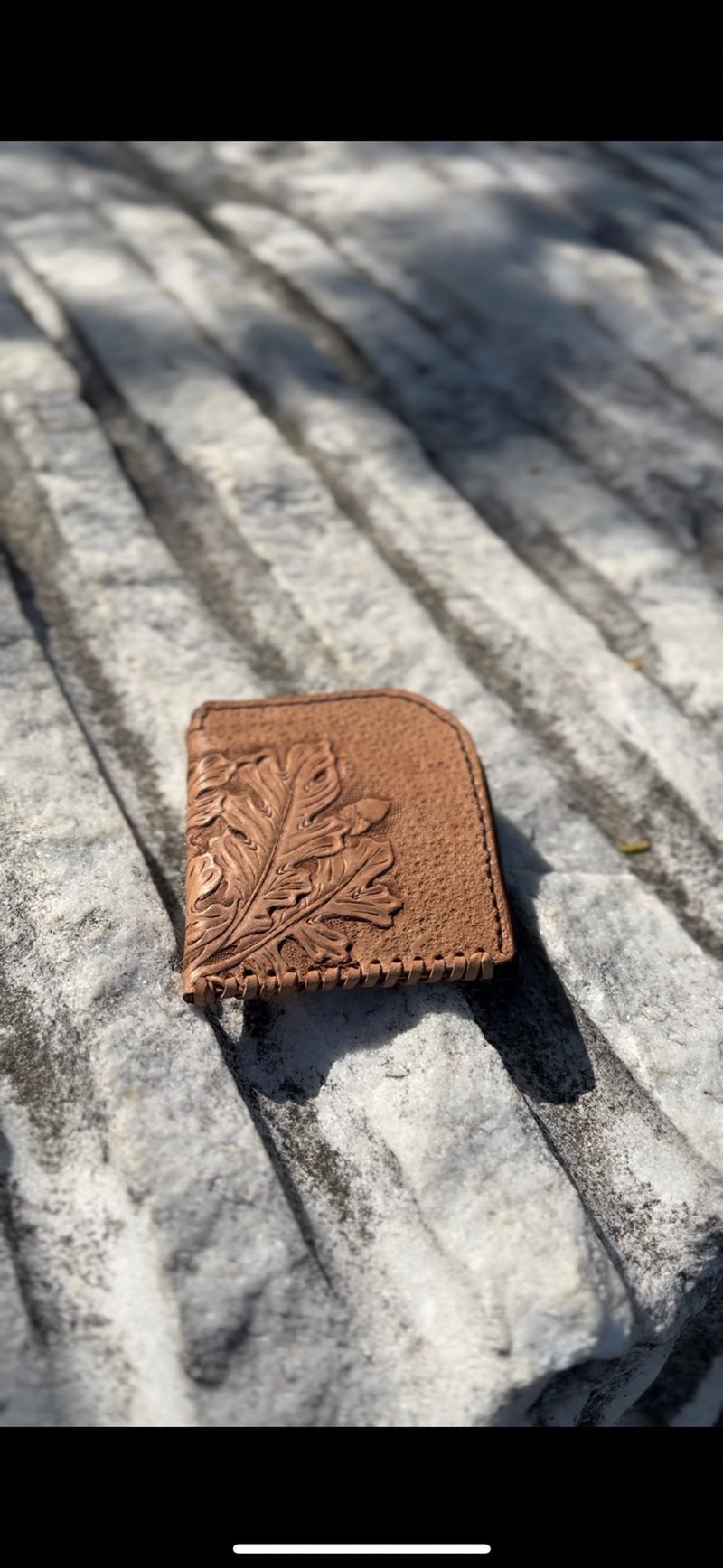 Manzoku | Customizable | Handmade Leather Engraving | Coin Purse | Card Holder | - Wallets - Genuine Leather 