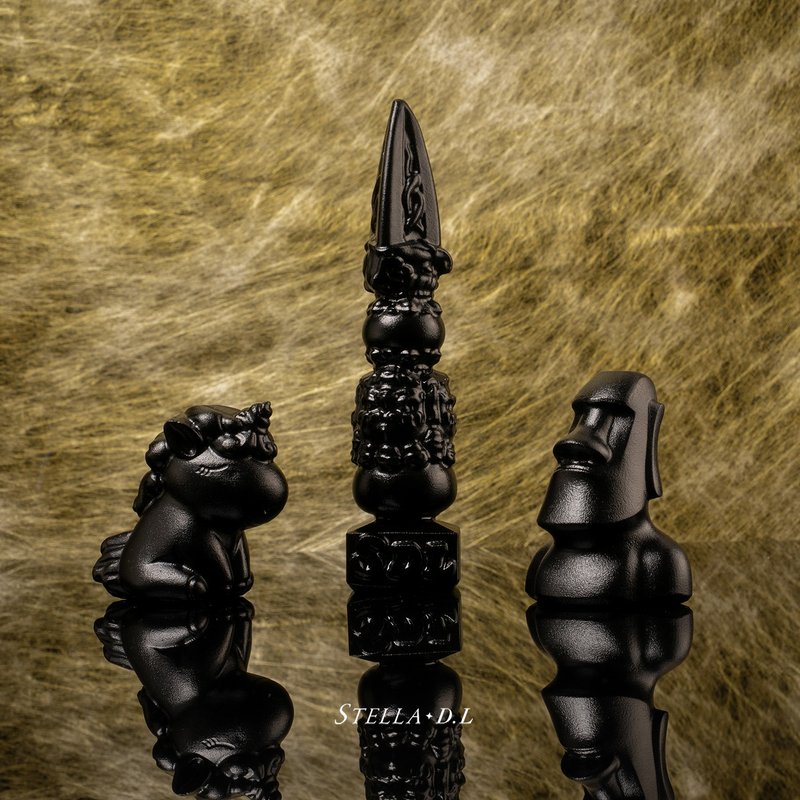 黑曜石擺件 D32304 - 公仔/玩偶 - 水晶 黑色