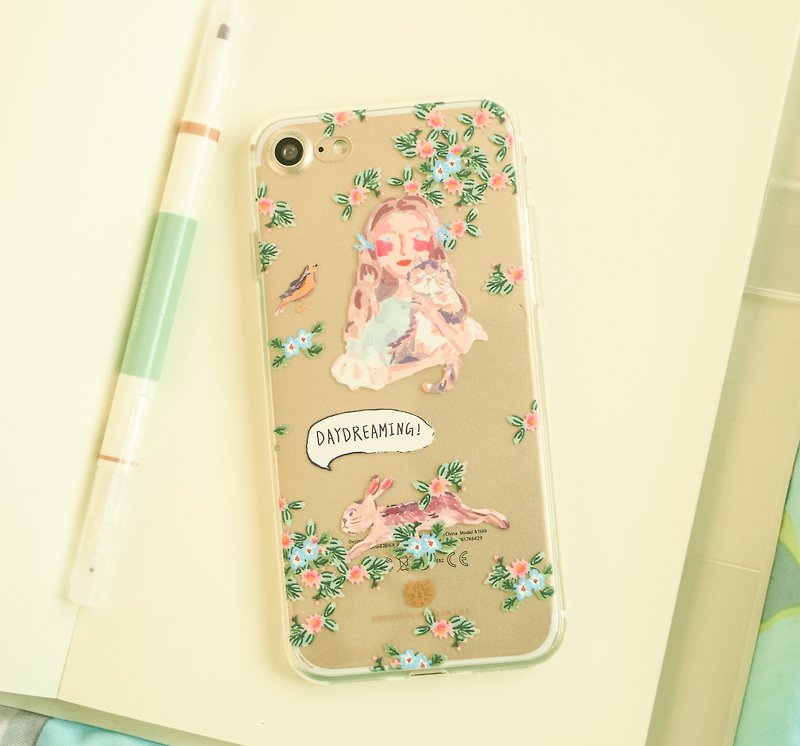Cat phone case / Rabbit iPhone 7 Case / Cute Bunny iPhone 7 plus Case / Samsung Galaxy Case - Phone Cases - Plastic Multicolor