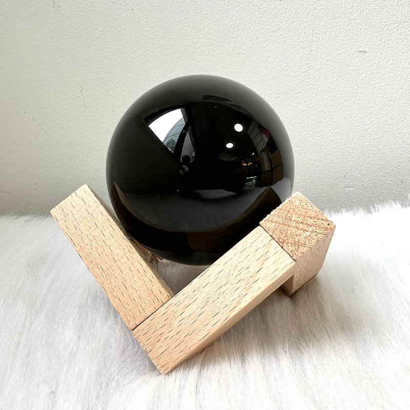 Obsidian Ball | Crystal | Crystal Ball | Crystal Ornaments - ของวางตกแต่ง - คริสตัล สีดำ