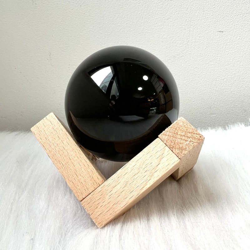 Obsidian Ball | Crystal | Crystal Ball | Crystal Ornaments - Items for Display - Crystal Black