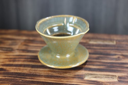 自然釉文創工作室 【送禮好物】富貴結晶 迷宮咖啡濾杯 單人用00號 臺灣綠工藝