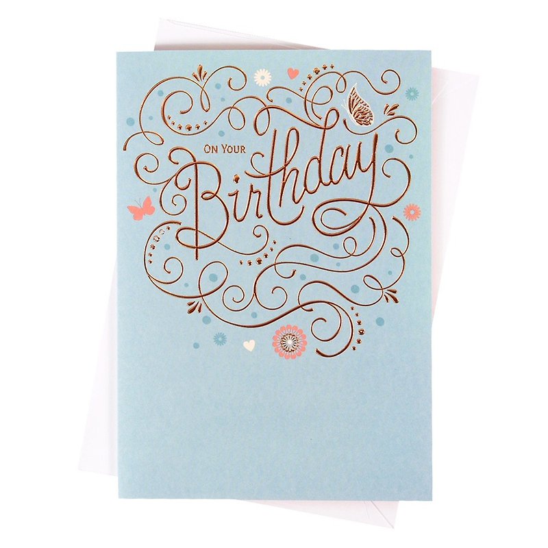 A beautiful day [Hallmark-Birthday Wishes Card] - การ์ด/โปสการ์ด - กระดาษ สีน้ำเงิน