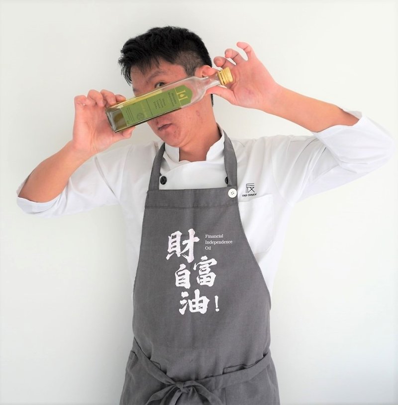 【Achenshi】Wealth self-oil apron-limited home delivery - ผ้ากันเปื้อน - ไฟเบอร์อื่นๆ 