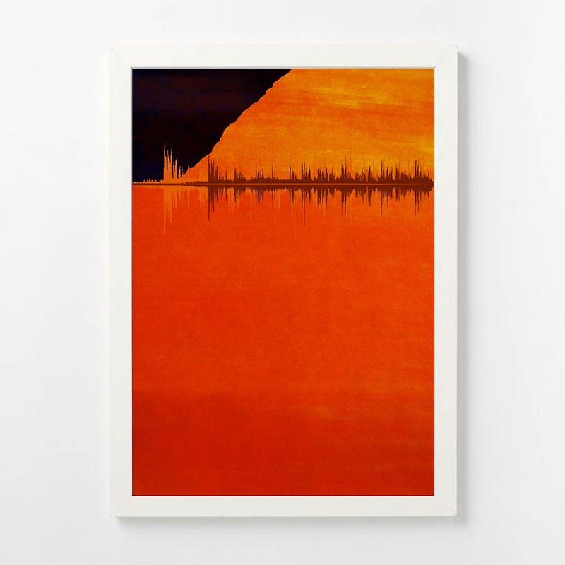 Custom sonic art decoration painting sound scenery - โปสเตอร์ - กระดาษ สีแดง