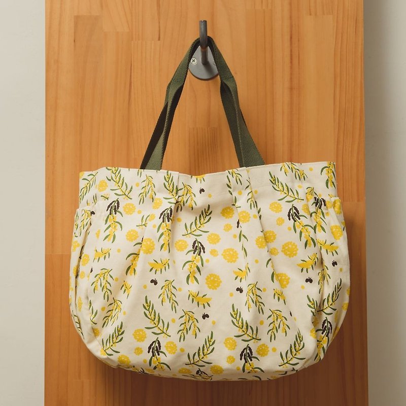 Dumpling Bag / Milly Collection / Formosa Acacia - Handbags & Totes - Cotton & Hemp Yellow