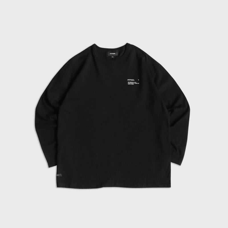 DYCTEAM - Organic loose long sleeve tee (black) - Men's T-Shirts & Tops - Cotton & Hemp Black