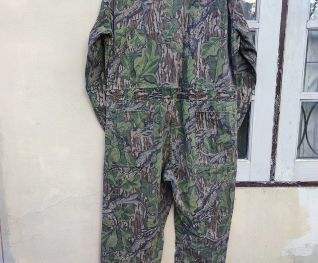 Vintage 80s Mossy Oak Full Foliage Camo Hunting Cotton