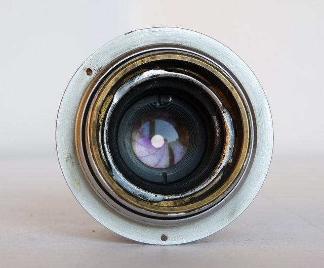 Industar-22 赤 P 3.5/50 USSR 折りたたみ式レンズ KMZ M39 マウント