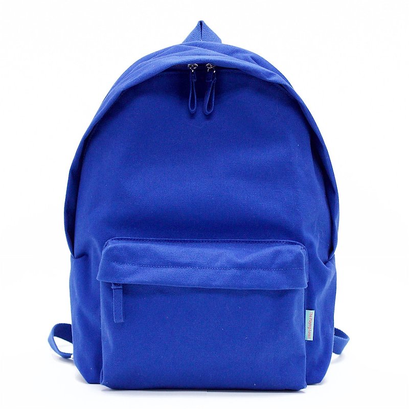 Waterproof Heavy Canvas Backpack / Blue - กระเป๋าเป้สะพายหลัง - ผ้าฝ้าย/ผ้าลินิน สีน้ำเงิน