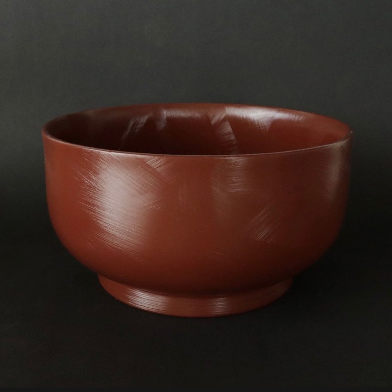 漆深鉢 弁柄 手作りの木製漆深鉢 赤 - 碗 - 木頭 紅色