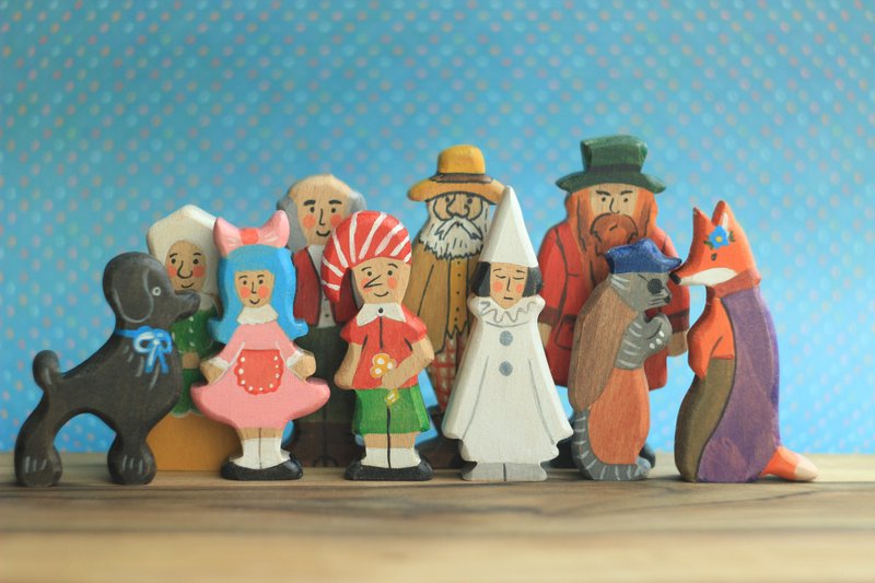 一套木製玩具匹諾曹 - 嬰幼兒玩具/毛公仔 - 木頭 多色