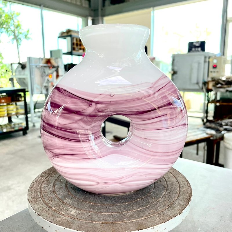 Fuqing handmade glass flower vases are purely hand blown - เซรามิก - แก้ว สีม่วง