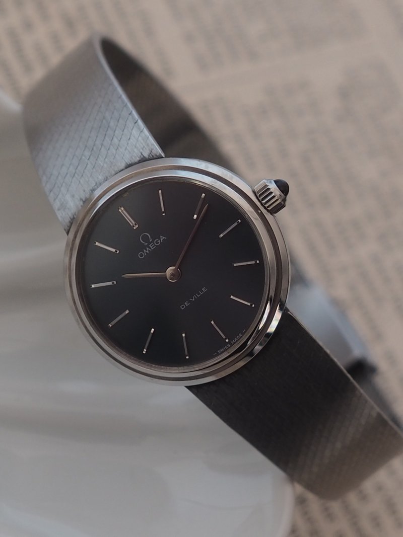 OMEGA オメガ DE VILLE デビル ラウンド ウォッチ 腕時計 シルバー ブルー アンティーク ヴィンテージ - 女錶 - 不鏽鋼 銀色
