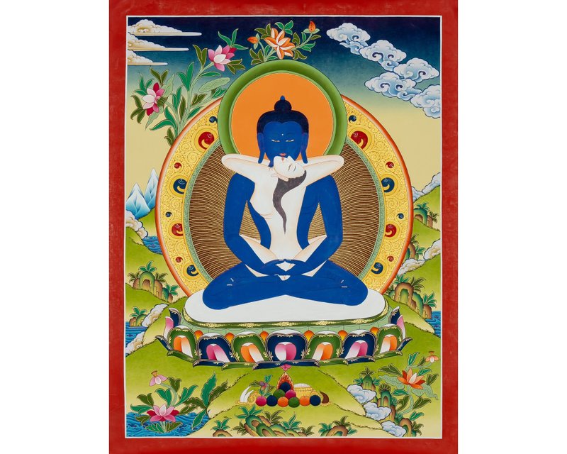 Sacred Serenity Handcrafted Buddha Thangka Traditional Tibetan Art - Wall Décor - Other Materials Multicolor