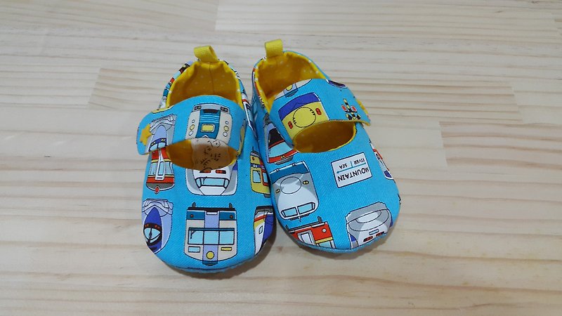 列車 寶寶學步鞋(12cm)【S160207】 - 男/女童鞋 - 棉．麻 藍色