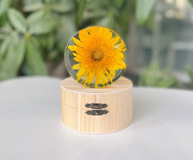 本翡翠向日葵ひまわり花ブレスレット