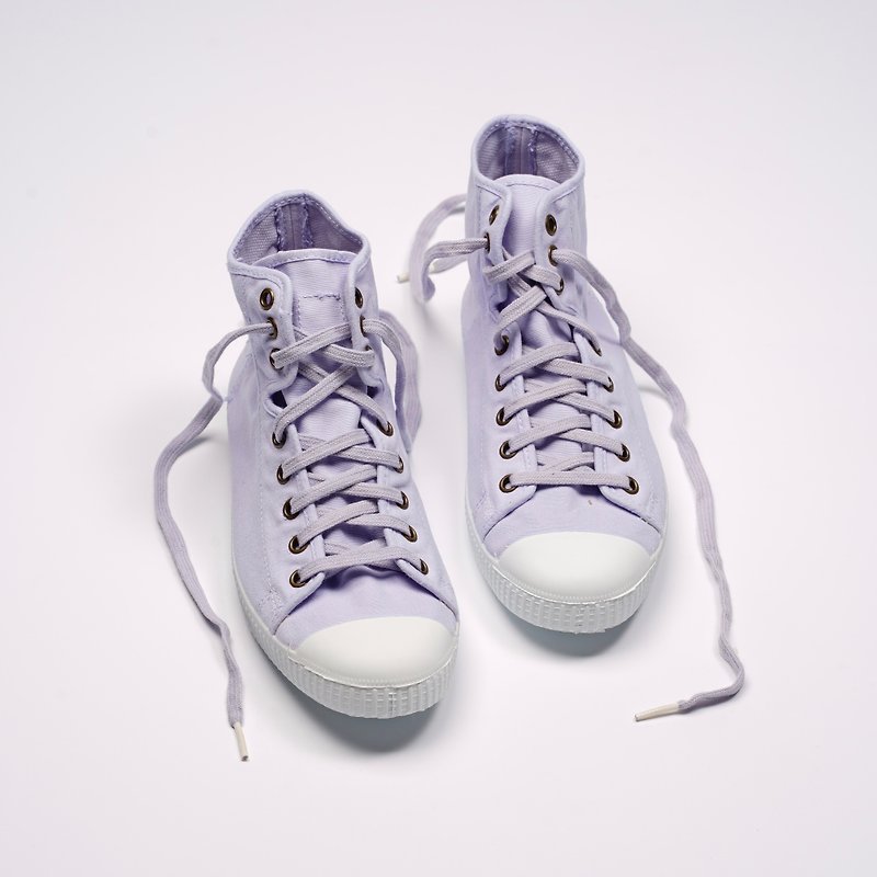 西班牙帆布鞋 CIENTA 61997 13 淺紫色 經典布料 大人 高筒 - 女休閒鞋/帆布鞋 - 棉．麻 紫色