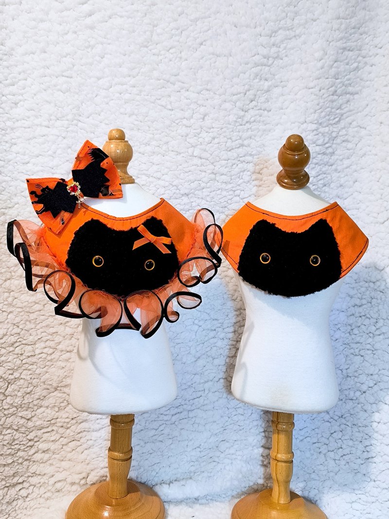 優先訂 萬聖節 Halloween black cat 黑貓 costume 寵物頸飾 - 寵物衣服 - 棉．麻 橘色