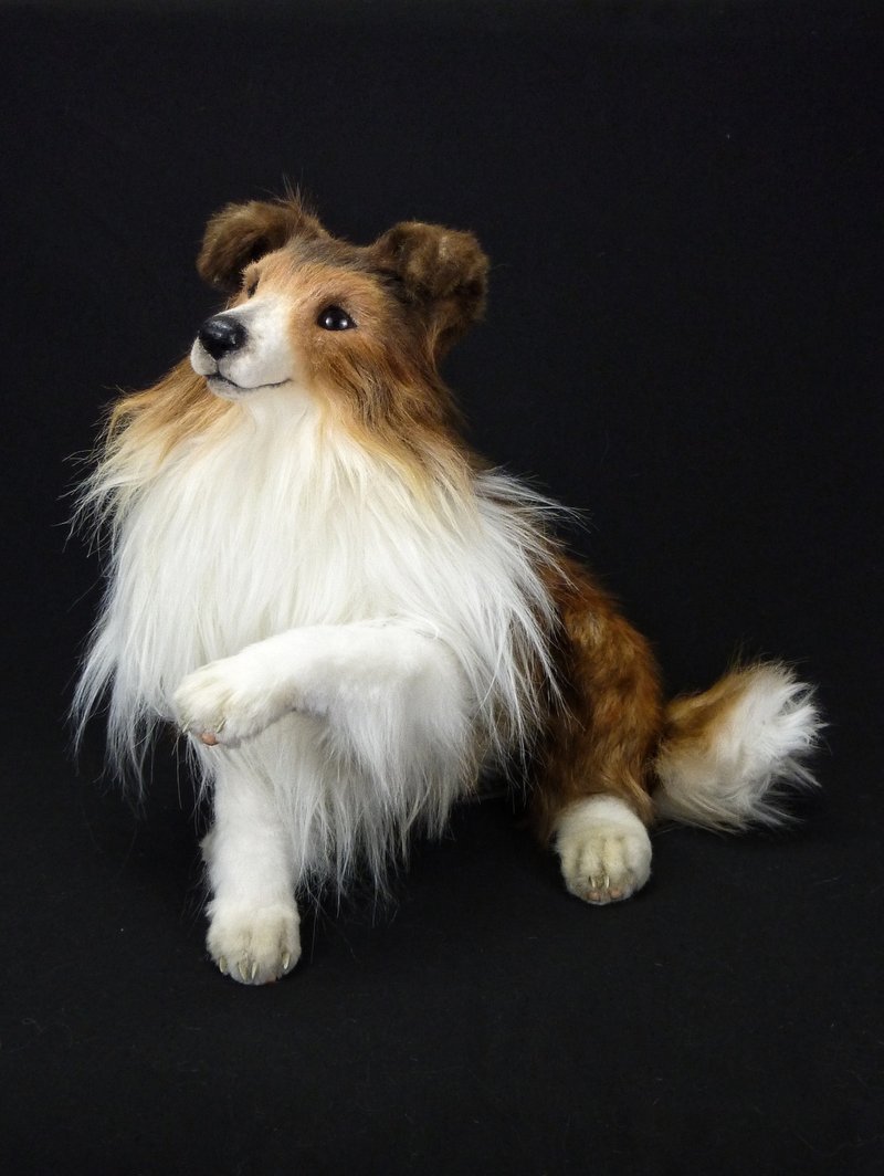 Custom made realistic stuffed Shetland sheepdog dog doll - 公仔/玩偶 - 其他材質 