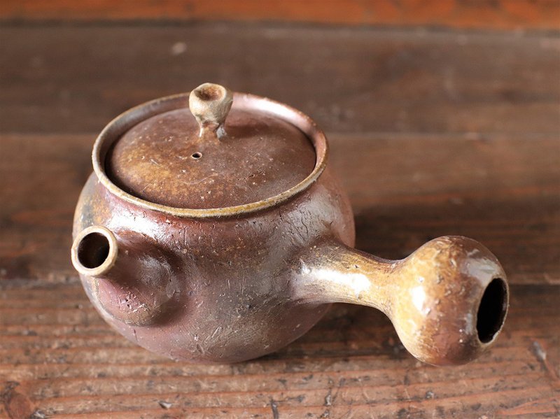 Bizen ware teapot k1-075 - ถ้วย - ดินเผา สีนำ้ตาล