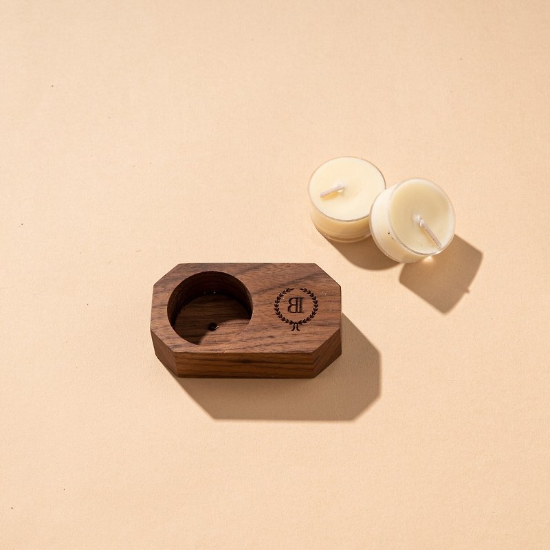 Walnut wood diffuser candle holder set - น้ำหอม - ไม้ สีนำ้ตาล