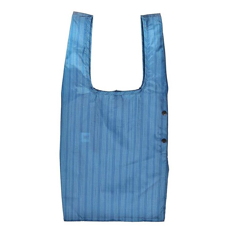 Eco-Friendly/Shopper/Foldable/ Style Shopping Bag/Tote bag- Stripe Blue - กระเป๋าคุณแม่ - เส้นใยสังเคราะห์ สีน้ำเงิน