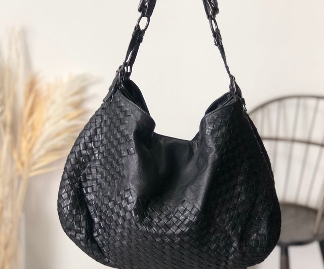 BOTTEGA VENETA レザー ショルダーバッグ ヴィンテージ BOTTEGA VENETA ボッテガヴェネタ ショルダーバッグ