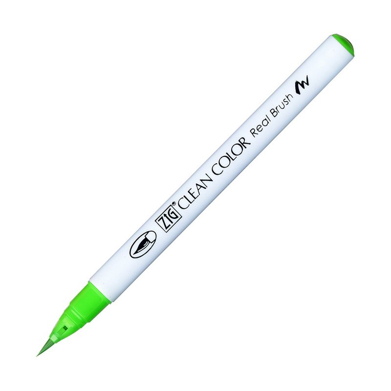 【Kuretake 日本吳竹】ZIG 彩繪毛筆 Fluorescent Green - 其他書寫用具 - 塑膠 綠色