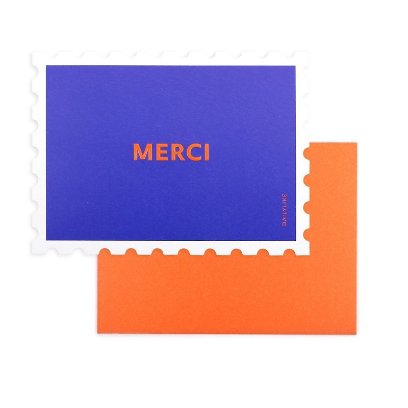 Stamp styling card envelope group -03 Thank you, E2D13264 - การ์ด/โปสการ์ด - กระดาษ สีน้ำเงิน