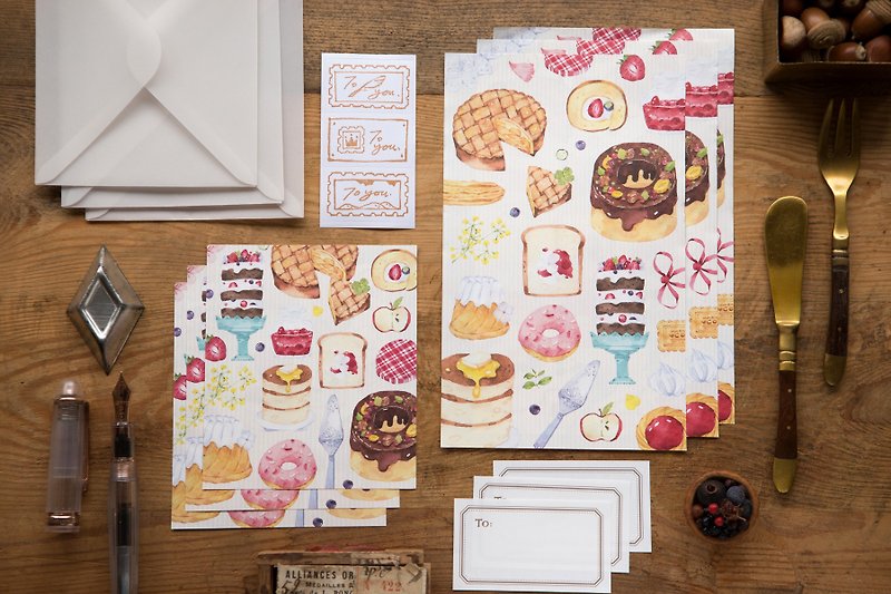 Afternoon Tea Time - OURS Central POST Letter Set - อื่นๆ - กระดาษ สึชมพู