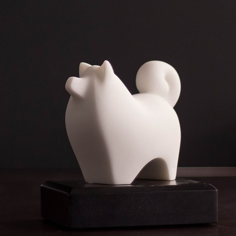 [Zodiac] Quan Art Gallery Chuan_Growth Series-Blessed Dog Style-White - Items for Display - Stone White