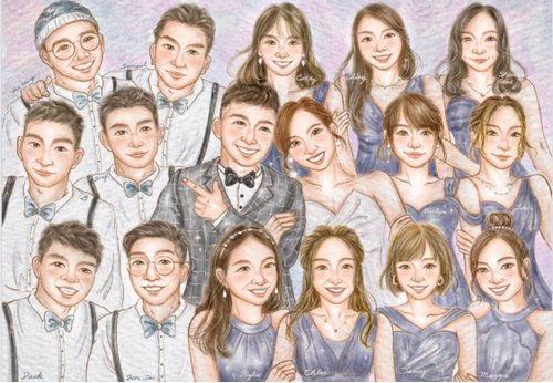 Hanabi -Joyjoy 香港速畫及插畫師 客製似顏繪/人像/插畫/手繪/結婚禮物/protrait