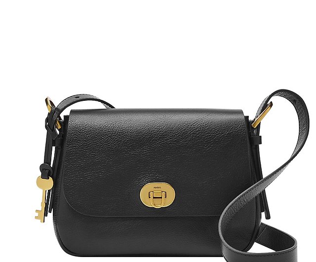 Fossil Women's Harper Leather Phone Bag Purse Handbag, Black (Model:  ZB1886001): Handbags