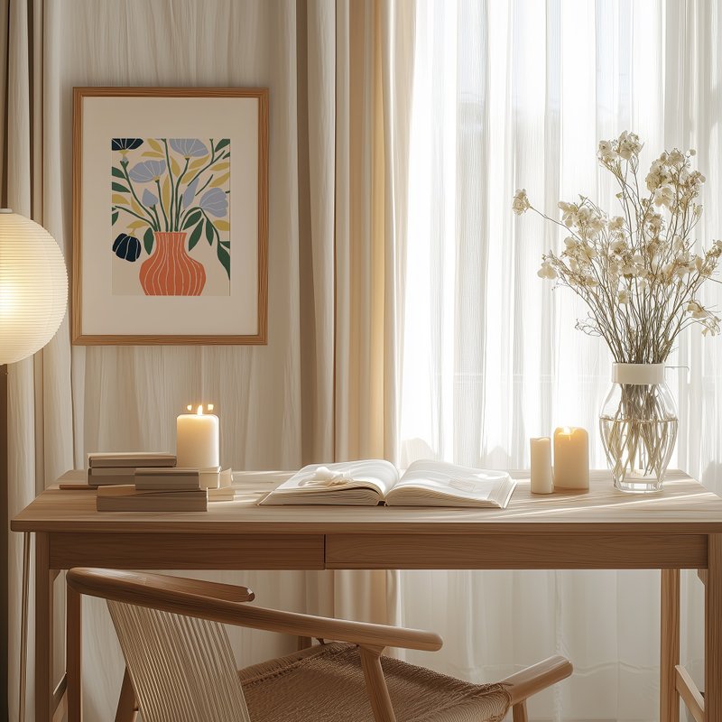 踊る花びら / 花、ポスター、絵画の現代イラスト - ポスター・絵 - 紙 