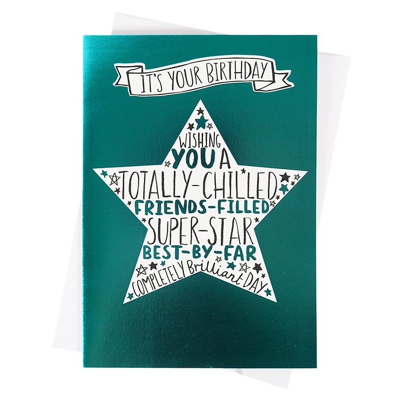Shiny Teal [Hallmark-Card Birthday Wishes] - การ์ด/โปสการ์ด - กระดาษ ขาว