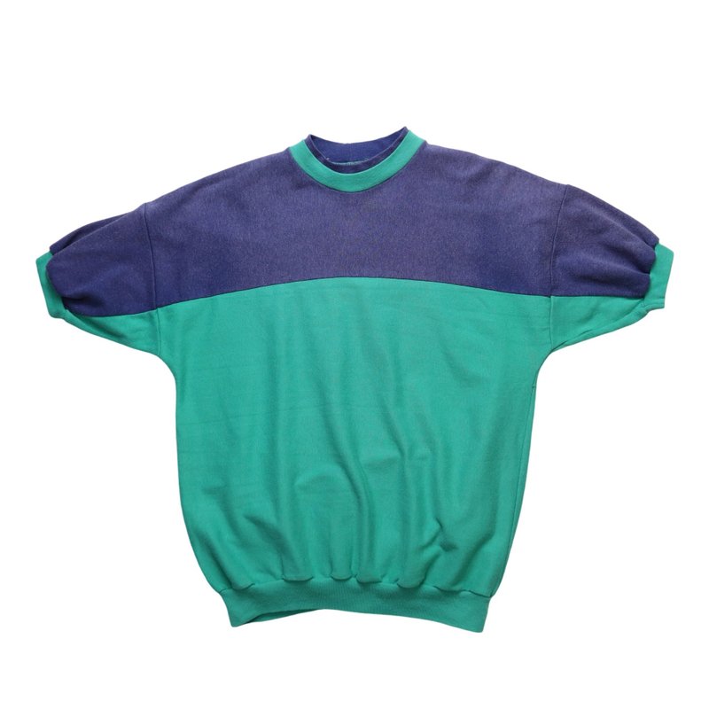 90s SLOPPY JOES USA-made double color block short-sleeved sweatshirt - Men's T-Shirts & Tops - Other Materials 