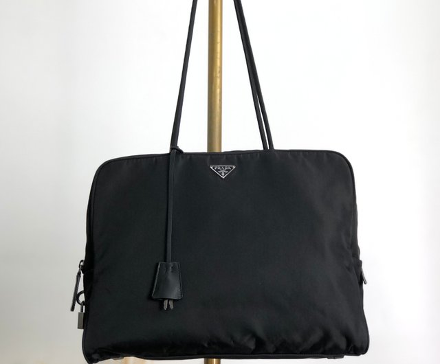 VINTAGE●PRADA●プラダ トップハンドルトートバッグ 日本直送 名牌中古包 】PRADA プラダ トートバッグ ブラック