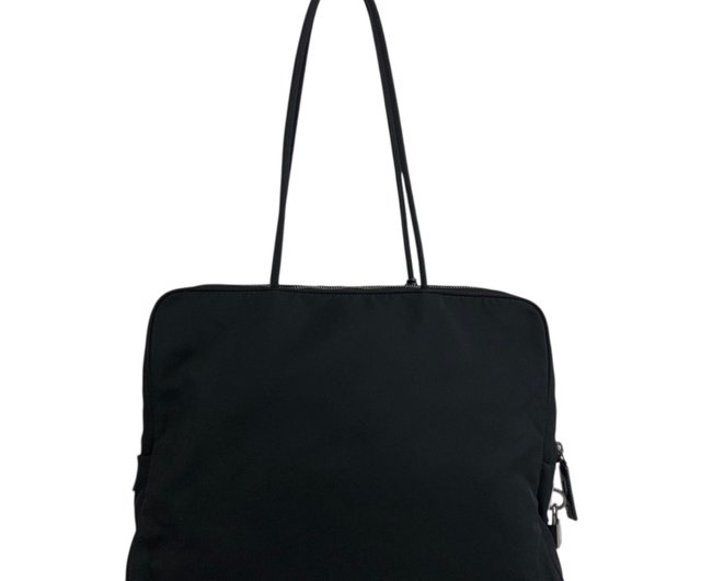 VINTAGE●PRADA●プラダ トップハンドルトートバッグ 日本直送 名牌中古包 】PRADA プラダ トートバッグ ブラック