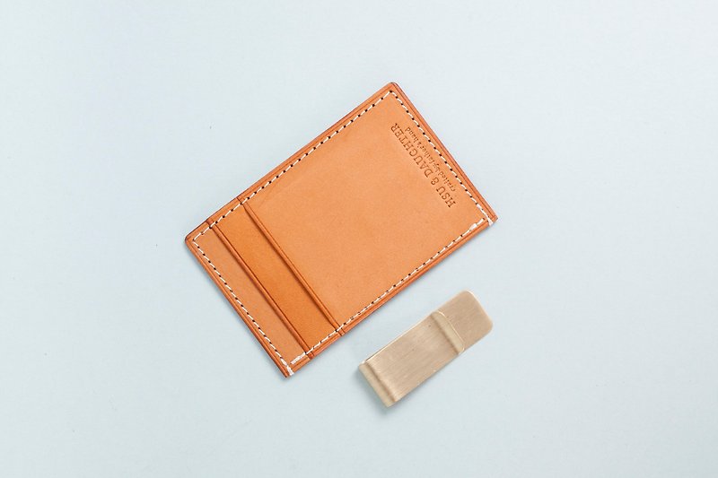 鈔票卡夾 | 皮革訂製 | 客製打字 | 卡片收納 | 真皮 | 禮物 - 長短皮夾/錢包 - 真皮 