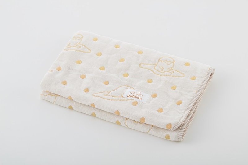 【日本製 三河木綿】六重ガーゼキルト ～怠惰な卵黄 Sサイズです。 - 毛布・かけ布団 - コットン・麻 