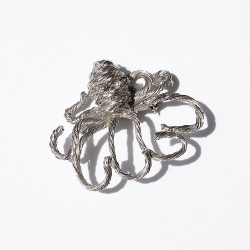 panic-art-market 70s Vintage octopus motif brooch