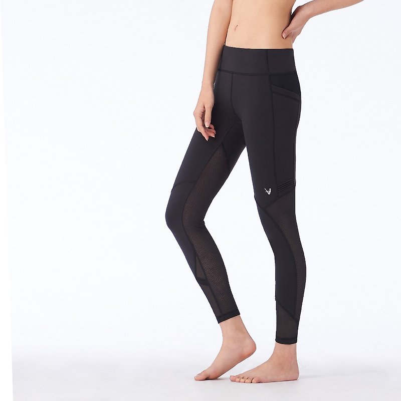 【MACACA】-2 Hip Bone Fixed Convection Pocket Cropped Pants-ASE7761 Black - Women's Sportswear Bottoms - Nylon Black