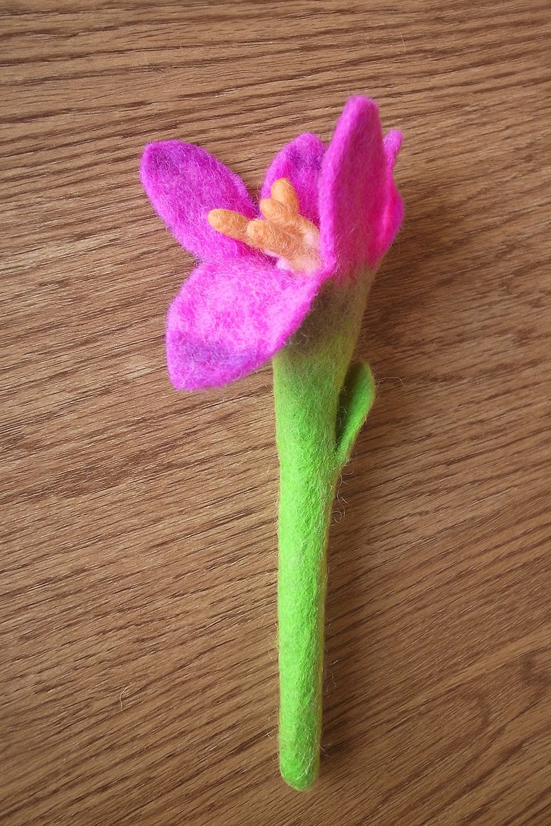Felted Flower Decoration - Other - Wool Pink