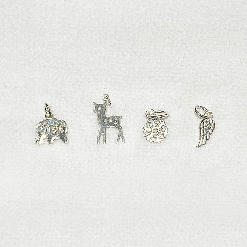 加購商品-925純銀圖案 手鍊吊墜 客製化吊牌手鏈 情人節 交換禮物 - 手鍊/手環 - 寶石 銀色