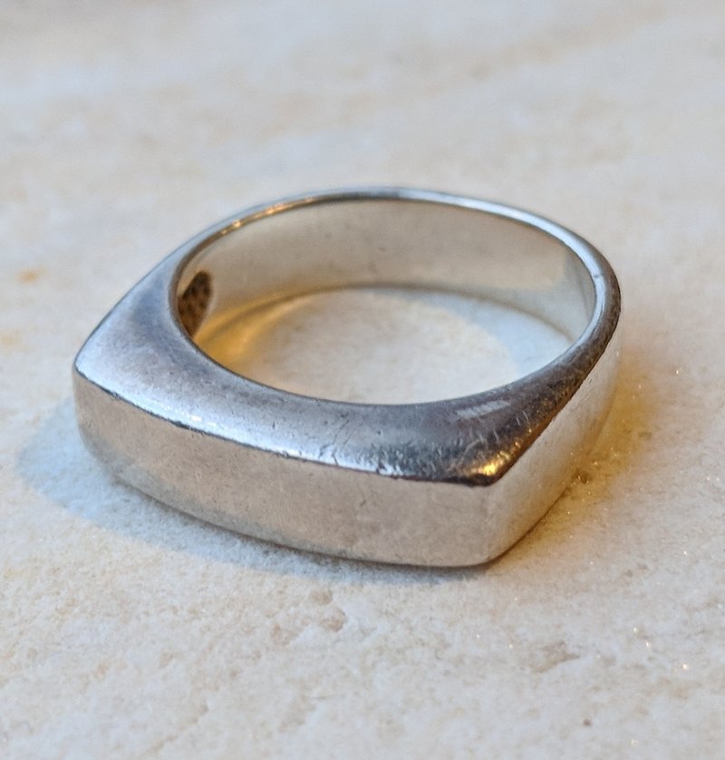 Vintage French Sterling Silver Ring - แหวนทั่วไป - โลหะ 