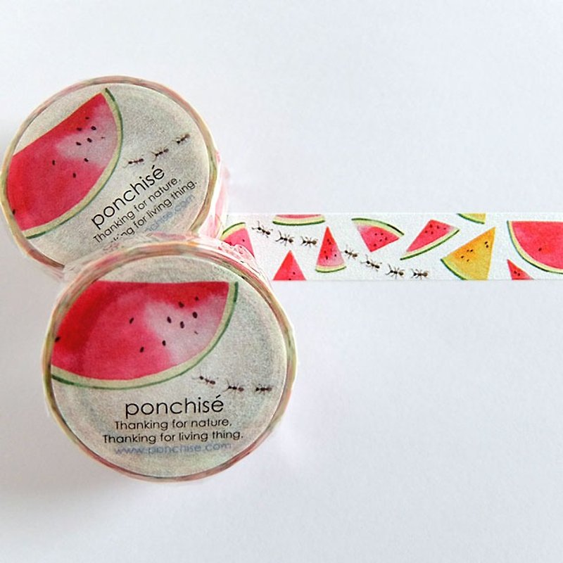 Watermelon masking tape - มาสกิ้งเทป - กระดาษ สีแดง